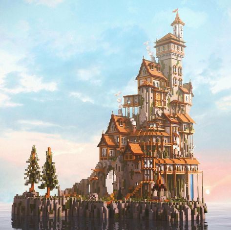 Midevel Castles Minecraft, Minecraft End Castle, Castles Minecraft, Minecraft Fantasy Castle, Minecraft Burg, Château Minecraft, Minecraft Castle Designs, Fantasy Minecraft, Castle Minecraft