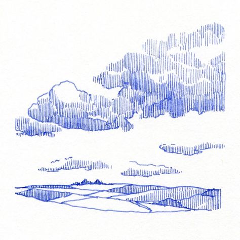 Harry Frost (@harryfrost) • Instagram photos and videos Ink Clouds Drawings, Pen Cloud Drawing, Clouds Pen Drawing, Harry Frost Art, Cloud Pencil Drawing, Frost Drawing, Cloud Sketch, Ink Clouds, Fountain Pen Drawing