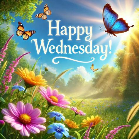 Happy Wednesday! 🤗 We’re halfway to the weekend… or as I like to call it, almost Friday Eve. 🦋🦋 #wednesday #wednesdayvibes #wednesdaymood Good Morning Happy Wednesday Gif, Hello Wednesday Good Morning, Happy Wednesday Gif, Wednesday Gif, Wednesday Morning Greetings, Wednesday Images, Happy Wednesday Images, Wednesday Blessings, Good Morning Wednesday