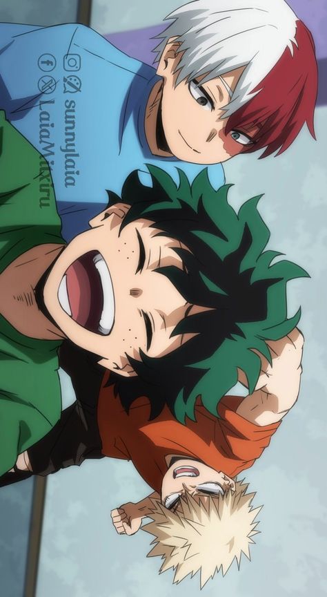 Mha Characters Birthdays, Bakugo And Midoriya, Todoroki Bakugou, Mha Wallpaper, Mha Characters, Deku Boku No Hero, Snk Cosplay, My Hero Academia 2, Sonic Funny