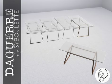 Syboubou's Daguerre - Desk Sims 4 Cc Furniture Kitchen Table, Sims 4 Cc Furniture Table, Sims 4 Table Cc, Sims4 Furniture, Sims 4 Cc Furniture Living Rooms, Sims 4 Beds, Sims Furniture, Furniture Cc, Sims 4 Kitchen