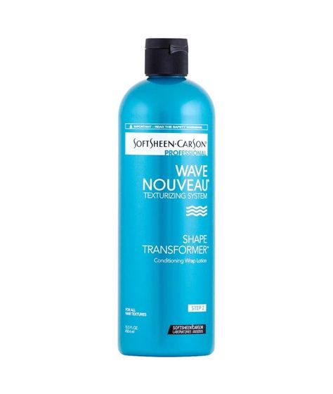 SoftSheen Carson Wave Nouveau Texturizing System Shape Transformer - Step 2 Wave Nouveau Texturizing System is a system that effectively transforms and reshapes hair into silky, soft wavy ringlets that look natural and require little maintenance.  conditioners hydrates, soften and condition hair. #wave #shape #texture #styling #hair Available at Alpha Beauty Supplies!! Wave Nouveau, Permanent Waves, Locks Hair, Condition Hair, Breaking Hair, Beauty Supplies, Hair Rinse, Styling Hair, Disposable Gloves