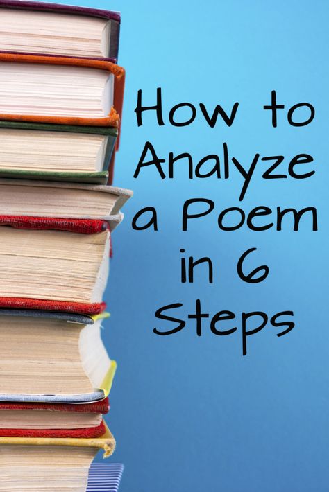 How to analyze a poem in 6 steps How To Analyze A Poem, Poetry Exercises, Analyzing Poetry, High School English Activities, Literary Analysis Essay, Creative Writing Exercises, Poetry Analysis, Analysis Essay, Teaching Poetry