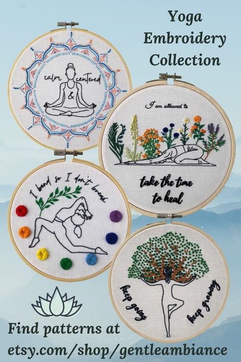 Yoga Embroidery Designs, Yoga Embroidery Pattern, Zen Embroidery, Meditation Embroidery, Buddha Embroidery, Yoga Embroidery, Diy Embroidery Flowers, Yoga Pattern, Fabric Painting On Clothes