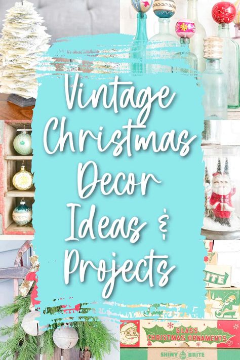 North Pole Christmas Decor Ideas, Vintage Christmas Decorations Ideas, Christmas Decor Vingette, Christmas Diy Ideas Decoration Simple, Christmas Vintage Crafts, Vintage Christmas Decor Ideas Kitchen, Retro Christmas Decorations Diy, Martha Stewart Christmas Crafts, Vintage Christmas Theme Decor