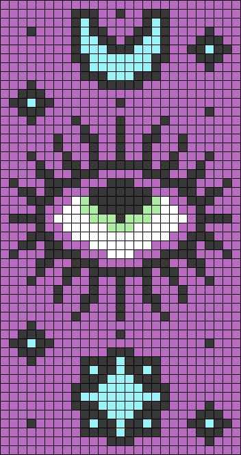 Eye Alpha Pattern, Celestial Tapestry, Star Aesthetic, Crochet Graphs, Square Tiles, Crochet Eyes, Mosaic Crochet, Motifs Perler, Beads Work