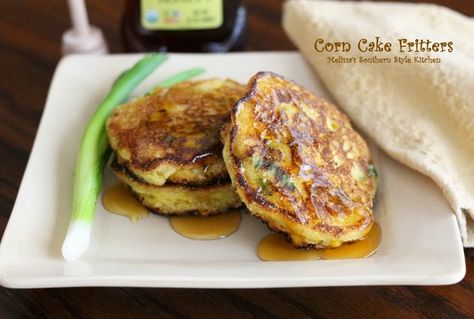 Melissa's Southern Style Kitchen: Corn Cake Fritters Southern Style Kitchen, Corn Cakes Recipe, Food Outdoor, Camping Winter, Camping Foods, Corn Fritter Recipes, Corn Cake, Camping Menu, Backpacking Meals