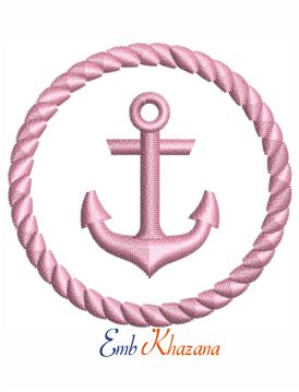 Anchor Logo Embroidery Design Marine Embroidery, Rope Embroidery, Anchor With Rope, Logo Embroidery Design, Anchor Logo, Internet Logo, Anchor Embroidery, Navy Anchor, Coffee Shop Logo