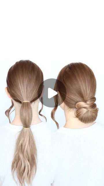 Trendafilka Kirova on Instagram: "The easiest bun ever 
.
. Using  my @hiddencrownhair
.
#hairvideo #frenchbraids #peinados #braidinspo #dutchbraid #easyhair #trenzas #weddinghairinspo #bridalhairinspo #infinitybraid #прически  #tutorial #promhair #bridalhairinspo #dutchbraids  #braiding #braids #braidedhairstyle #hairstyle #weddinghairstyles #weddinghair #fishtailbraid" Making A Bun In Hair, Easy Bun Hairstyles For Long Hair, Easy Bun Hairstyles, Beautiful Braided Hair, Easy Hair Updos, Long Hair Updo, Hair Tutorials For Medium Hair, Peinados Fáciles Para Cabello Corto, Hair Affair