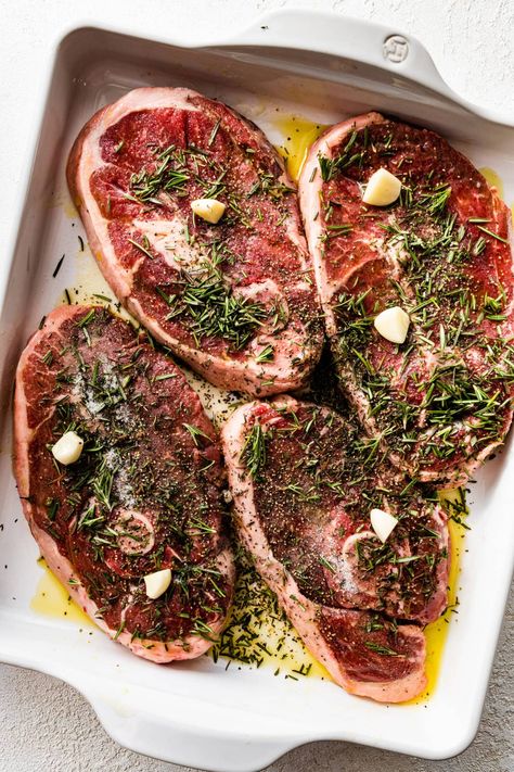 Easy Lamb Shoulder Chops Recipe (Tender Every Time) - CucinaByElena Lamb Shoulder Steak, Lamb Chop Steak Recipes, Veal Shoulder Recipes, Tender Lamb Chops Recipe, Grilled Lamb Shoulder Chops, Lamb Shoulder Steak Recipes, Boneless Lamb Shoulder Recipes, How To Cook Lamb Shoulder Chops, Venison Shoulder Recipes