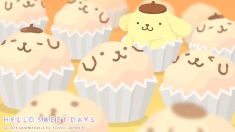 Pom Pom Purin Wallpaper Ipad, Tiktok Theme, Hello Sweet Days, Mac Backgrounds, Pom Purin, Pins Board, Sweet Days, Kawaii Things, Cute Desktop Wallpaper