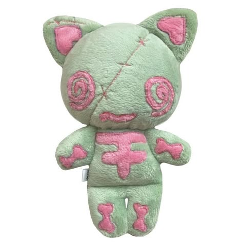 Creepy Cute Plushies, Plush Oc, Goth Plushies, Weird Plushies, Zombie Plush, Zombie Kitty, Creepy Stuffed Animals, Creepy Toys, Doll Plushies