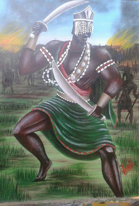 Ogun by Jesus Miguel Quintana African Traditional Religions, Orishas Yoruba, Black Folk Art, African Mythology, African Ancestry, Black God, Black Magick, African Spirituality, Black Artwork