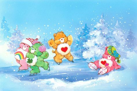 Care Bears™ on Instagram: “Care Bears on ice in a winter wonderland ❄️ Could this scene be any sweeter? 😍” Care Bears Christmas, Care Bears Vintage, Care Bears Cousins, Kawaii Christmas, Christmas Cartoon, 80s Cartoon, Bear Pictures, 80s Cartoons, Rainbow Brite