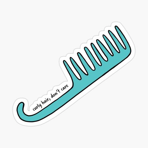 Get my art printed on awesome products. Support me at Redbubble #RBandME: https://www.redbubble.com/i/sticker/Curly-Hair-Don-t-Care-Bath-Comb-by-murialbezanson/58465539.EJUG5?asc=u Curly Hair Stickers, Hair Stickers, Ben Day Dots, Dot Letters, Hair Scrub, Couch To 5k, Redbubble Stickers, Beach Illustration, Cute Laptop Stickers