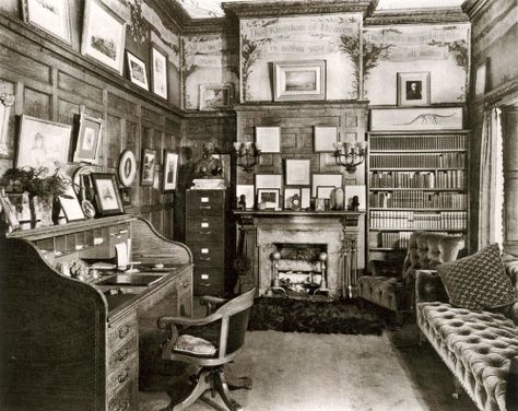 carnegie_study Writing Studio, Manly Style, Andrew Carnegie, Private Library, Art Of Manliness, Park In New York, Man Room, Writing Space, Up House