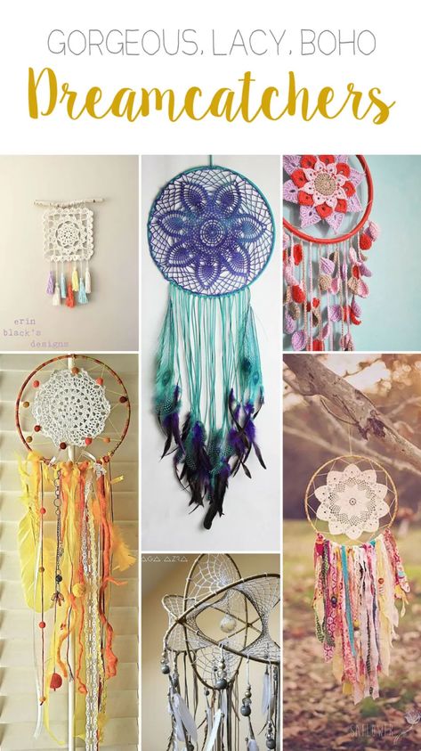 Crochet Dreamcatcher Pattern, Crochet Dream Catcher, Atrapasueños Diy, Dream Catcher Tutorial, Dream Catcher Patterns, Crochet Dreamcatcher, Dream Catcher Craft, Crochet Mandala Pattern, Dream Catcher Diy