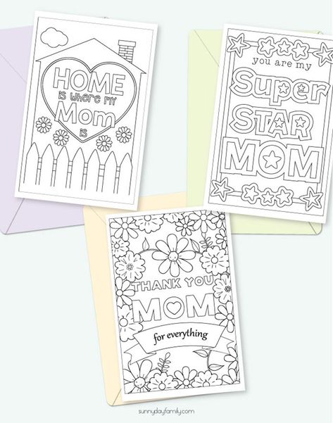 Adorable FREE Printable Mother's Day Cards for Kids to Color Mothers Day Cards Printable Free, Printable Mothers Day Cards For Kids, Free Mothers Day Cards Printables, Mother’s Day Cards For Kids, Free Mothers Day Printables, Mothers Day Cards Printable, Free Mothers Day Cards, Mothers Day Card Printable, Mothers Day Coloring Cards