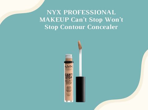 Achieve flawless coverage with NYX Can't Stop Won't Stop Concealer. Full coverage, matte finish, and natural look for all skin types. Long-lasting and lightweight. Contour Concealer, Star Nail Designs, Beauty Careers, Full Coverage Concealer, Can't Stop Won't Stop, Under Eye Concealer, Color Corrector, Beauty Sponge, Eye Concealer