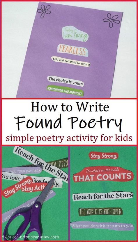 Found Poem, Poetry Projects, Found Poetry, Third Grade Writing, Poetry Activities, Poetry Unit, Poetry Ideas, Poetry For Kids, Teaching Poetry