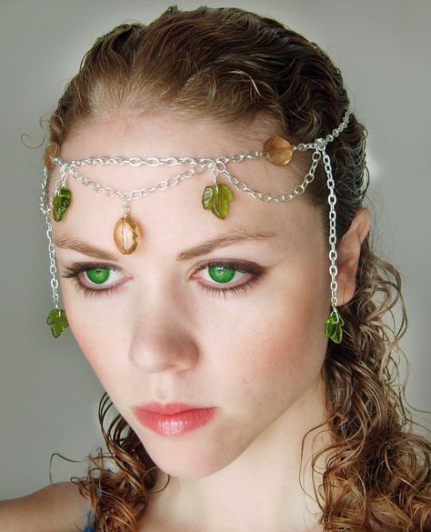 headpiece circlet Ren Faire Headpiece, Virgo Witch, Forest Fairy Costume, Handfasting Ceremony, Elf Druid, Fairy Accessories, Fantasy Closet, Halloween Party Diy, Head Piece