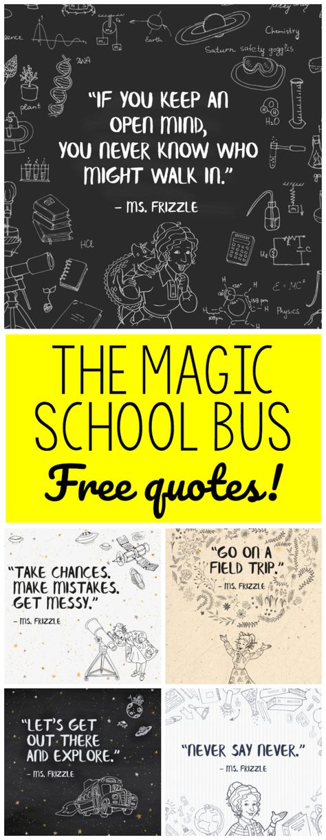 If you loved The Magic School Bus, these are great quotes from the original series! #streamteam #ad Mrs Frizzle Quotes, Miss Frizzle Quotes, Ms Frizzle Quotes, Magic School Bus Decorations, School Bus Decor, Magic School Bus Bulletin Board, Magic School Bus Quotes, School Bus Quotes, Magic School Bus Classroom Theme