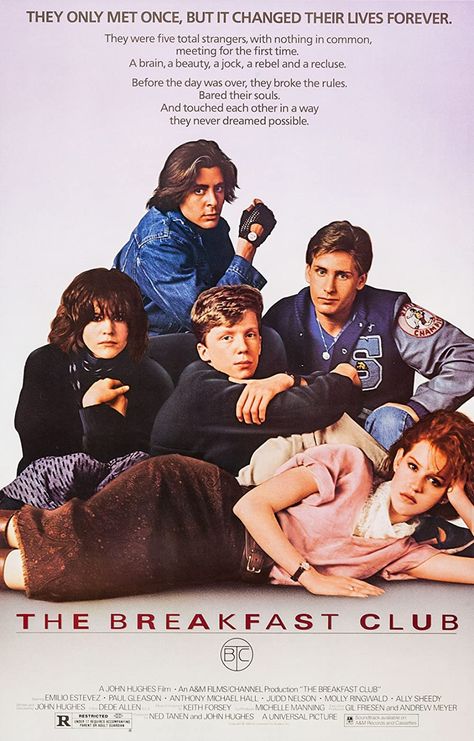 The Breakfast Club (1985) Max Schreck, John Hughes Films, Breakfast Club Movie, Judd Nelson, Posters Decor, Vintage Films, 1980s Films, Anthony Michael Hall, Emilio Estevez