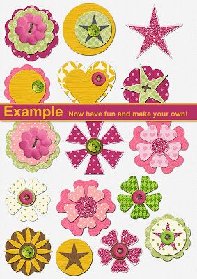 ♥ Miss Cutiepie Inspiration - Freebies & Inspiration ♥: :: Hybrid - Make your own embellishments! :: Diy Paper Embellishments, Embellishment Ideas, Scrapbook Embellishments Diy, Diy Embellishments, Card Candy, Flower Embellishments, Embellishment Diy, Card Embellishments, Scrapbooking Techniques