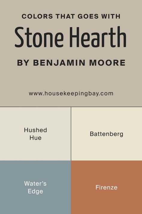 Hearthstone Brown Benjamin Moore, Bm Stone Hearth Exterior, Stone Hearth Benjamin Moore Coordinating Colors, Bm Stone Hearth Cabinets, Benjamin Moore Cheating Heart Exterior, Stone Hearth Benjamin Moore, Revere Pewter Paint, Benjamin Moore Bedroom, Cherry Floors