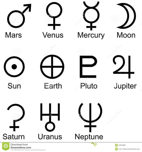 Illustration about Set of 11 icons for the planetary signs. Illustration of jupiter, astronomy, ring - 10676839 Rebirth Symbol, Planet Symbols, Venus Tattoo, Symbols Tattoo, Jupiter Planet, Planetary Symbols, Venus Symbol, Star Outline, Planet Signs