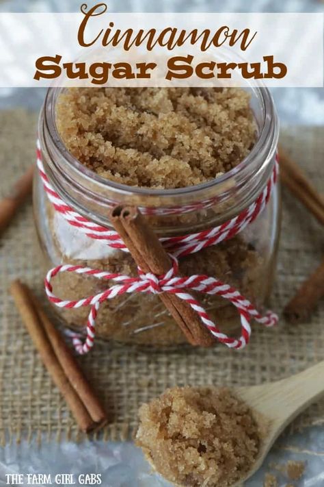 Cinnamon Sugar Scrub, Diy Sugar Scrub Recipe, Diy Cinnamon, Sugar Scrub Homemade, Homemade Scrub, Sugar Scrub Recipe, Diy Body Scrub, Sugar Scrub Diy, Baked Apple