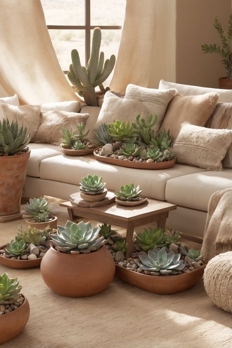 Step into an oasis of style and tranquility with a daily interior designer routine centered around creating a refreshing atmosphere with desert chic elements like succulent accents. #ad     #ideasInspo #wallpaint2024  #color2024  #DIYpainting  ##DIYhomedecor  #Fixhome Cactus Interior Design, Desert Spa, Desert Inspired Decor, Trendy Paint Colors, Massage Office, Bold Tile, Desert Chic, Accent Wall Colors, Retro Bedrooms