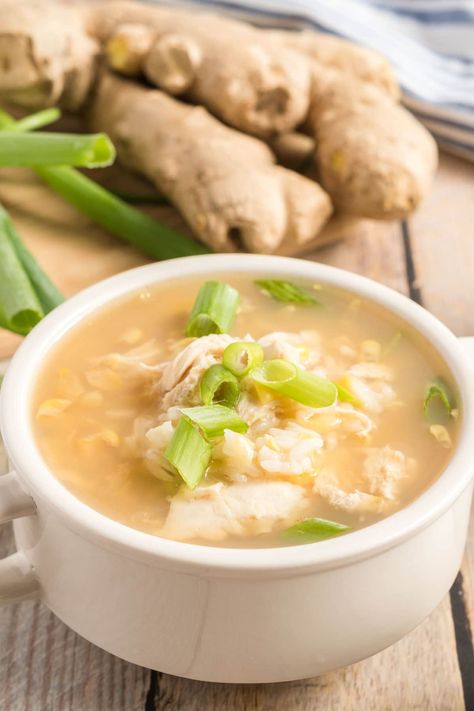 Ginger Rice Soup, Ginger Chicken Soup Recipes, Asian Chicken And Rice Soup, Thai Chicken Soup With Rice, Thai Chicken Rice Soup, Vietnamese Chicken Rice Soup, Thai Chicken And Rice Soup, Thai Rice Soup, Chinese Chicken Soup Recipes