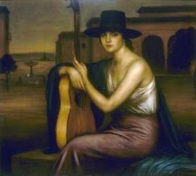 PINTORES Y PINTURAS - JUAN CARLOS BOVERI: JULIO ROMERO DE TORRES Google Art Project, Hyper Realistic Paintings, Santa Cecilia, Spanish Art, Spanish Painters, Female Guitarist, Peter Lindbergh, Richard Avedon, Religious Images