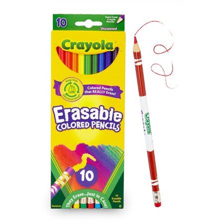 Erasable Colored Pencils, Crayola Pencils, Crayola Colored Pencils, Pencil Portrait Drawing, Homework Station, Colored Pencil Set, Art Pencils, Piece Sign, 10 Count