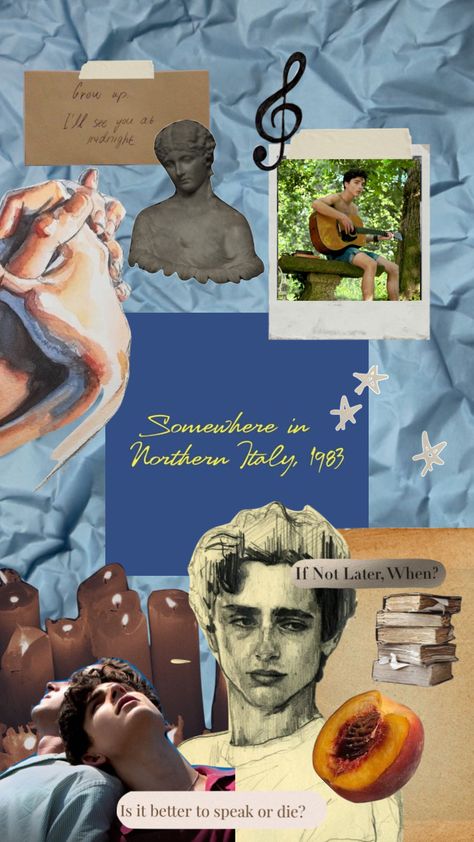 Call Me By Your Name Aesthetic Wallpaper, Call Me By Your Name Wallpaper, Northern Italy Aesthetic 1983, Vintage Collage Aesthetic, Your Name Quotes, Somewhere In Northern Italy 1983, Your Name Wallpaper, Call Me By Your Name, Witchy Wallpaper