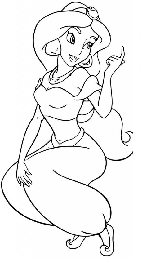 Princess Jasmine Coloring Pages for Kids Princess Jasmine Coloring Pages, Jasmine Coloring Pages, Vacation Crafts, Pintar Disney, Princess Coloring Sheets, Free Disney Coloring Pages, Belle Coloring Pages, Ariel Coloring Pages, Disney Coloring Sheets