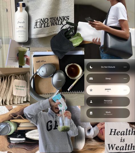 Health Era Aesthetic, Health Collage, Health Aesthetic Collage, 2024 Moodboard Health, Lifestyle Aesthetic Collage, Study Motivation Aesthetic Fall, Magazine Collage Vision Board, Uni Life, Sophomore Year