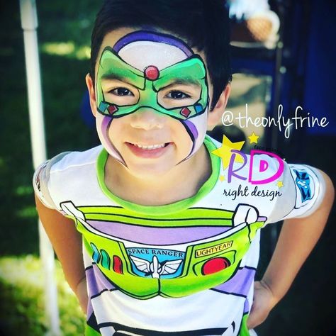 Everything Face And Body Art on Instagram: “We have always struggled with #Toystory #facepainting designs but this Buzz design is out of the world awesome! ❤️🎨❤️🎨 @theonlyfrine thank…” Buzz Light Year Face Paint, Toy Story Face Painting, Toy Story Face Paint, Mother Son Halloween Costumes, Buzz Costume, Face Painting Easy, Face Painting Designs, Toy Story Party, Holiday Makeup