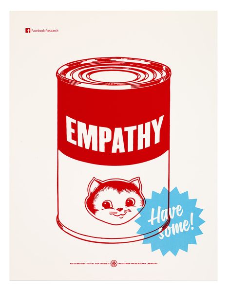 A poster for Facebook Research Design & Printing: Tim Belonax #silkscreen #poster #facebook #analoglab Empathy Art, Choose Empathy, Handmade Posters, Digital Exhibition, 2023 Food, Handmade Poster, Screen Print Poster, Second Account, Research Lab