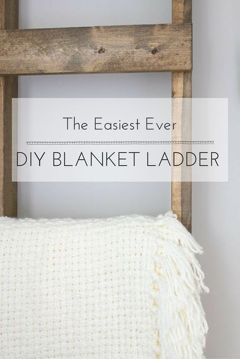 Looking for the perfect way to display those extra blankets?  This DIY Blanket Ladder was SO easy to make that I had it all put together in less than 30 minutes!!! Diy Blanket, Diy Blanket Ladder, Blanket Ladder, Diy House Projects, Guest Post, Easy Diy Crafts, Diy Home Crafts, Primitive Decorating, Handmade Home Decor