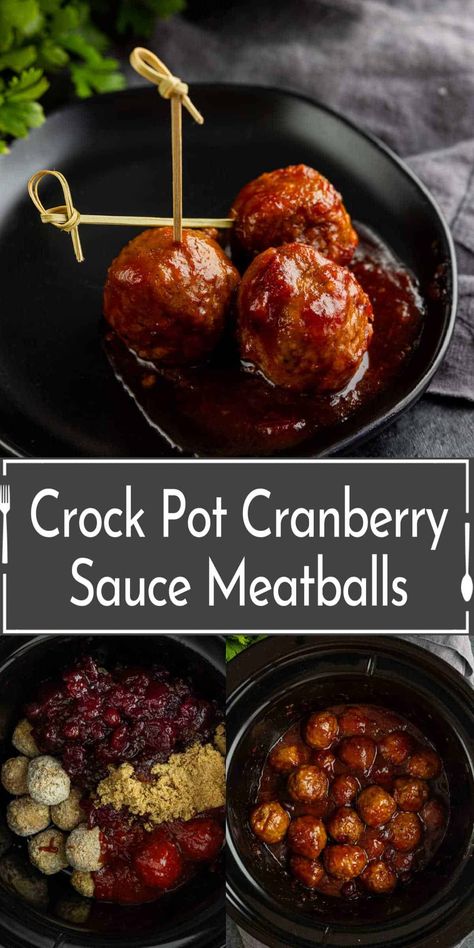 These Crock Pot Cranberry Sauce Meatballs are a hit! Sweet, tangy cranberry sauce mixed with savory meatballs creates an irresistible flavor combo. Easy to make in the slow cooker, this recipe is perfect for holidays, potlucks, or game day. Serve them as a festive, crowd-pleasing appetizer or main dish! Fancy Toothpicks, Cranberry Sauce Meatballs, Cranberry Meatballs, Savory Meatballs, Appetizer Meatballs, Slow Cooker Recipe, Delicious Appetizer Recipes, Pot Pies, Party Appetizer