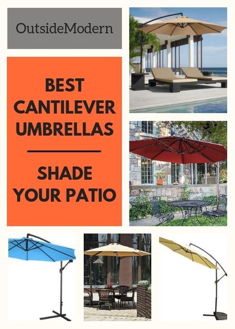 Best Cantilever Umbrellas, Best Offset Umbrellas. Cantilever Patio Umbrellas make outdoor living much more comfortable and convenient. Find the best cantilever patio umbrellas here! Patio Furniture Layout, Shade Ideas, Cantilever Patio Umbrella, Offset Patio Umbrella, Shade Umbrellas, Garden Screening, Offset Umbrella, Patio Shade, Backyard Entertaining