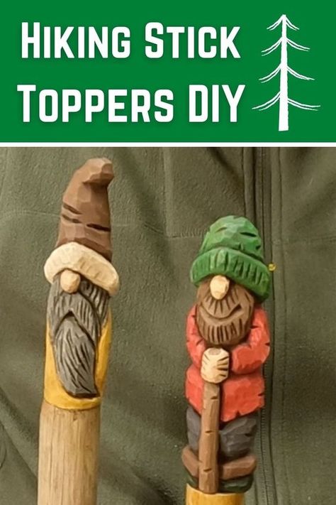 Learn how to carve a hiking stick topper out of basswood. I'll also show you how to attach a topper to your hiking stick. Antler Rings, Dremel Tool Projects, Handmade Walking Sticks, Deer Antler Ring, Whittling Projects, Wood Carving Faces, Hand Carved Walking Sticks, Antler Crafts, Dremel Carving