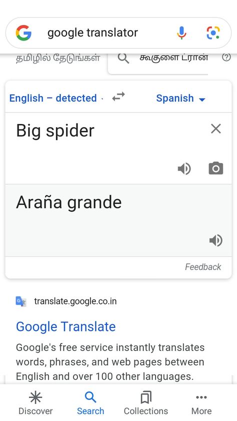 If you scearch for Big spider in spanish the meaning is 😂😂😂😂 Words In Spanish, Big Spiders, Curse Words, Spanish Words, Google Translate, In Spanish, The Meaning, Meant To Be, Collage