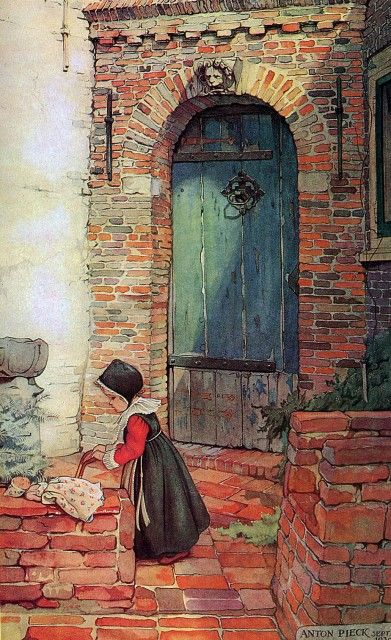 Anton Pieck, Edmund Dulac, Image 3d, Dutch Painters, Dutch Artists, Blue Door, Art And Illustration, Pics Art, Graphic Artist