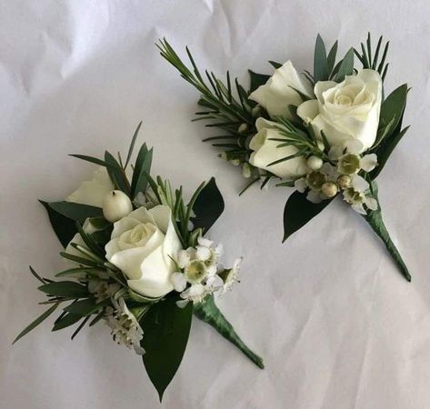 Small Rose Boutonniere, Simple Wedding Corsages For Mothers, Corsage For Mother Of The Bride, White Spray Rose Corsage, Mother Of The Bride Buttonhole, Spray Rose Buttonhole, Wedding Corsage For Men, Prom Mini Bouquet, Boutannaires Wedding