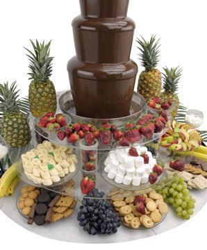 Chocolate Fountain Bar, Chocolate Fountain Recipes, Food And Desserts, Buffet Wedding Reception, Fondue Party, Chocolate Fountain, Fondue Recipes, Fruit Displays, Fruit Bar