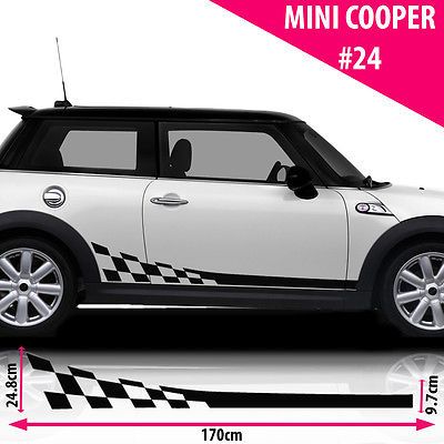 Mini Cooper S Side Racing Stripes Car Stickers Decal Vipe Vinyl Graphics Swift Car, Car Sticker Ideas, Cars Stickers, Mini Cooper One, Car Stripes, Truck Graphics, Cooper Car, Car Sticker Design, Cars Birthday Party Disney