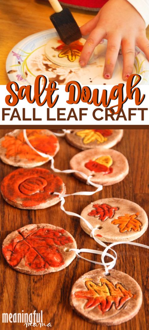 Salt Dough Preschool, Thanksgiving Crafts Homeschool, Kids Crafts November, Woodland Crafts Preschool, Fall Edible Crafts For Kids, Preschool Thanksgiving Gifts For Parents, Fall Handicrafts For Kids, Waldorf Thanksgiving Crafts, Salt Dough Fall Crafts